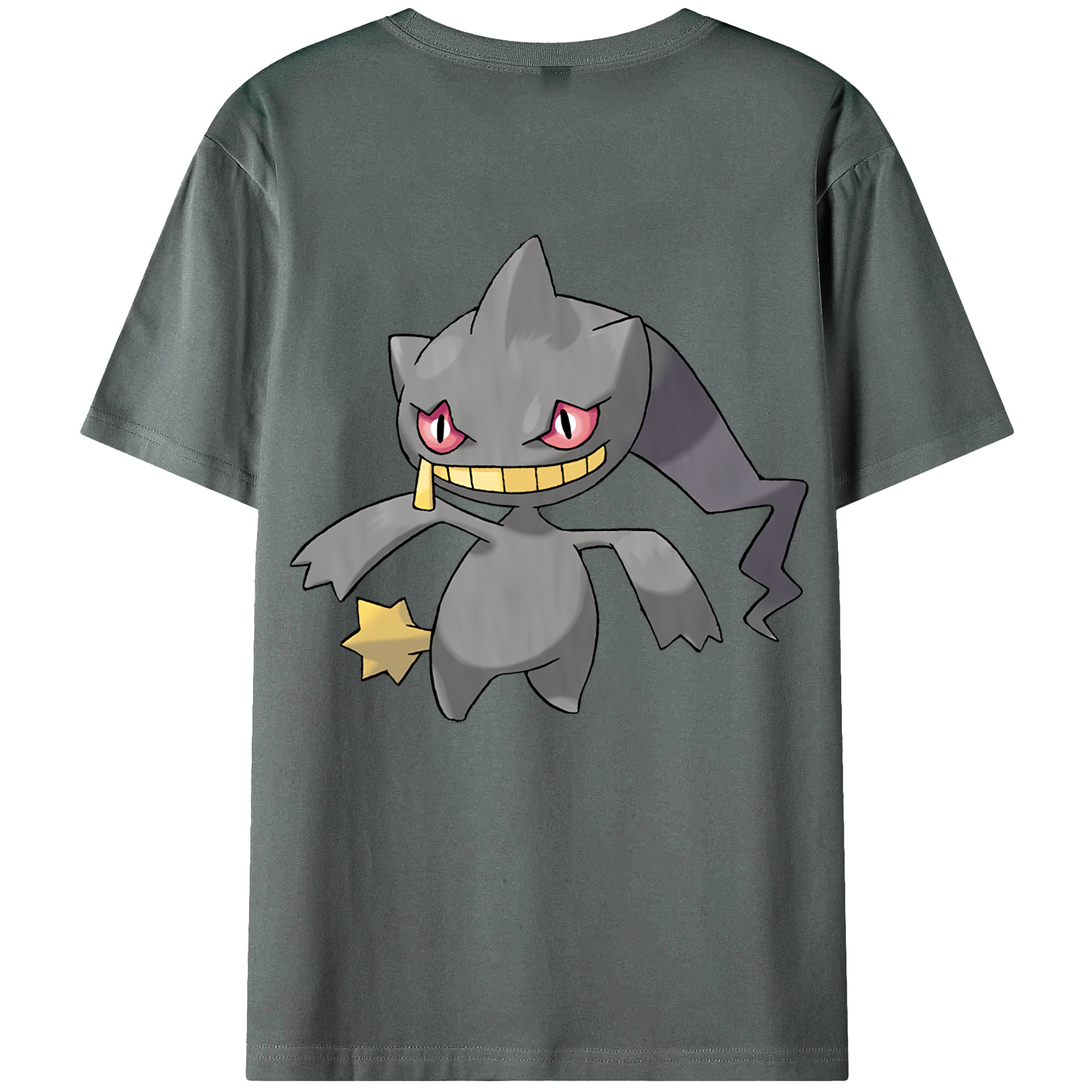 （画像用） ポケットモンスター Pokémon 綿100％ メンズ半袖Tシャツ（バックプリント） 通気性
